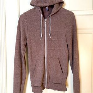 American Apparel zip-up hoodie, size S